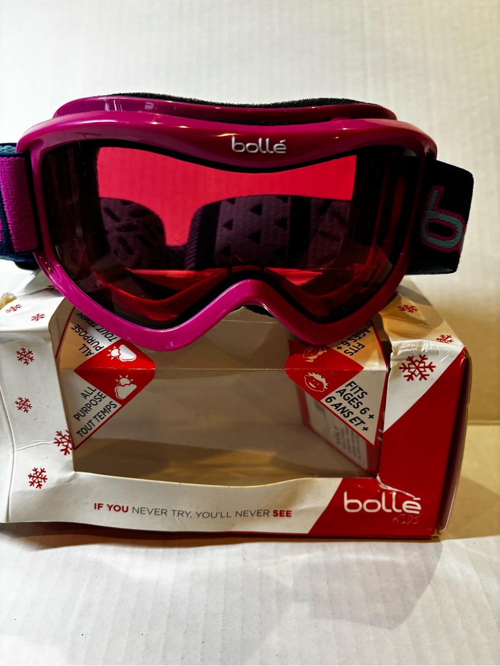 Bollé Kids Pink Ski Goggles